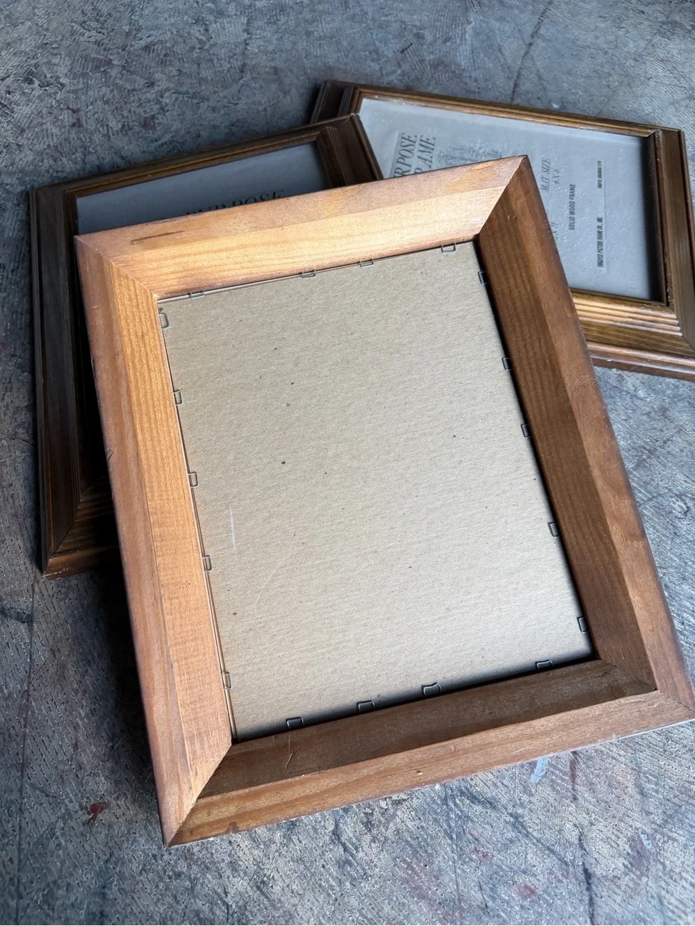 3 vintage Fordyce Picture Frame Co. solid wood frame